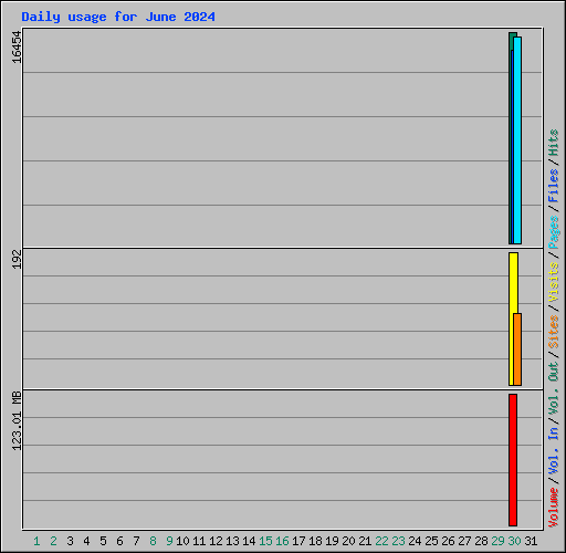 Daily usage for June 2024