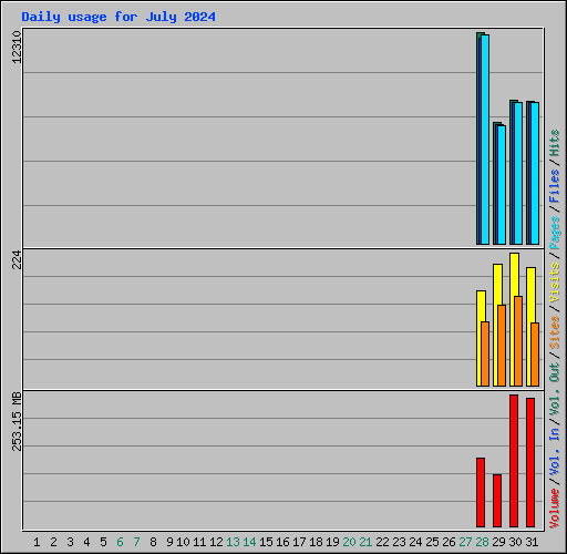 Daily usage for July 2024