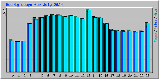 Hourly usage for July 2024