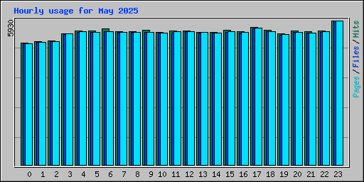Hourly usage for May 2025